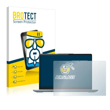 Parte frontale di una confezione del prodotto con il logo del marchio BROTECT. Accanto è raffigurato il dispositivo Lenovo Ide