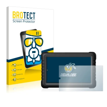 Parte frontale di una confezione del prodotto con il logo del marchio BROTECT. Accanto è raffigurato il dispositivo Launch X-4