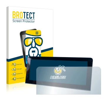 Parte frontale di una confezione del prodotto con il logo del marchio BROTECT. Accanto è raffigurato il dispositivo MG 4 con l