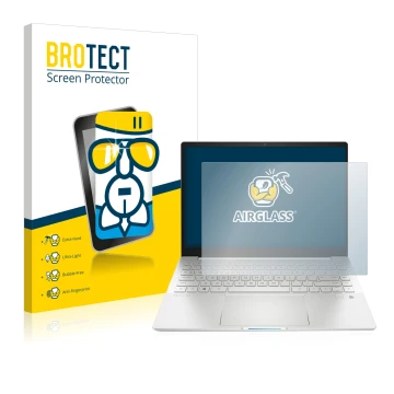 Parte frontale di una confezione del prodotto con il logo del marchio BROTECT. Accanto è raffigurato il dispositivo HP Pavilio