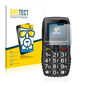 Parte frontale di una confezione del prodotto con il logo del marchio BROTECT. Accanto è raffigurato il dispositivo artfone C1