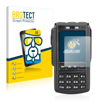 Parte frontale di una confezione del prodotto con il logo del marchio BROTECT. Accanto è raffigurato il dispositivo AnyTone BT