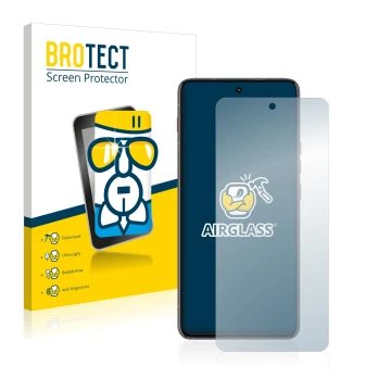 Parte frontale di una confezione del prodotto con il logo del marchio BROTECT. Accanto è raffigurato il dispositivo Motorola T
