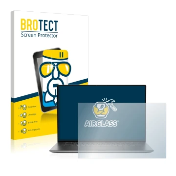 Parte frontale di una confezione del prodotto con il logo del marchio BROTECT. Accanto è raffigurato il dispositivo Dell Preci