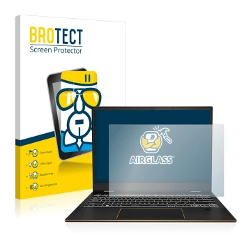 Parte frontale di una confezione del prodotto con il logo del marchio BROTECT. Accanto è raffigurato il dispositivo MSI Summit