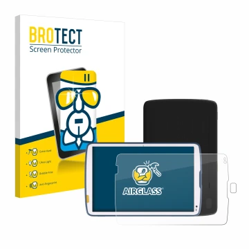 Parte frontale di una confezione del prodotto con il logo del marchio BROTECT. Accanto è raffigurato il dispositivo Zebra ET45