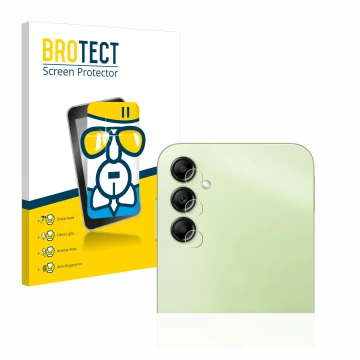 Parte frontale di una confezione del prodotto con il logo del marchio BROTECT. Accanto è raffigurato il dispositivo Samsung Ga