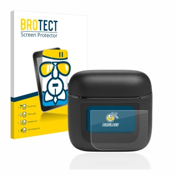 Parte frontale di una confezione del prodotto con il logo del marchio BROTECT. Accanto è raffigurato il dispositivo JBL Tour P