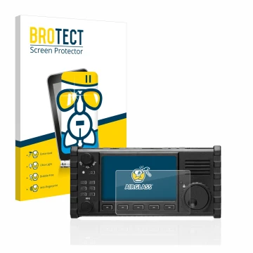 Parte frontale di una confezione del prodotto con il logo del marchio BROTECT. Accanto è raffigurato il dispositivo Xiegu X610