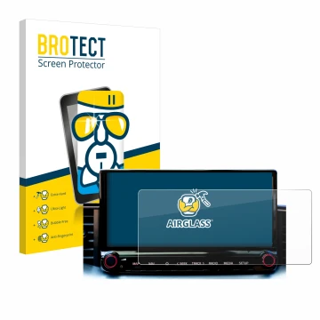 Parte frontale di una confezione del prodotto con il logo del marchio BROTECT. Accanto è raffigurato il dispositivo Kia Xceed 