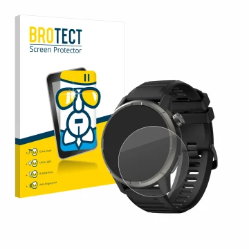 Parte frontale di una confezione del prodotto con il logo del marchio BROTECT. Accanto è raffigurato il dispositivo Kiprun GPS
