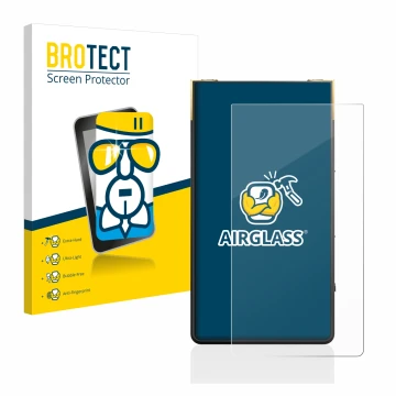 Parte frontale di una confezione del prodotto con il logo del marchio BROTECT. Accanto è raffigurato il dispositivo Sony Walkm