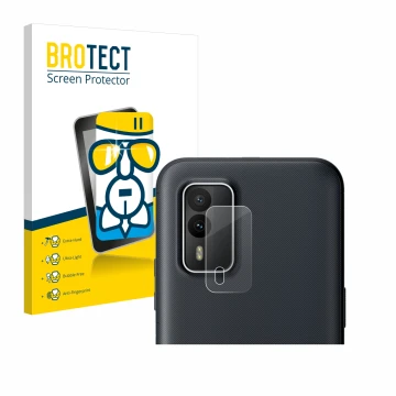 Parte frontale di una confezione del prodotto con il logo del marchio BROTECT. Accanto è raffigurato il dispositivo Nokia XR21