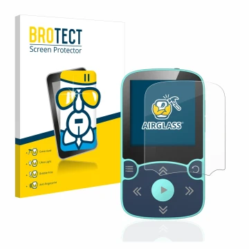 Parte frontale di una confezione del prodotto con il logo del marchio BROTECT. Accanto è raffigurato il dispositivo AGPtek A65