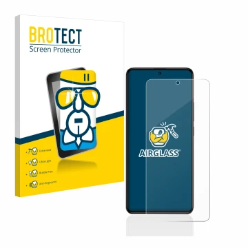Parte frontale di una confezione del prodotto con il logo del marchio BROTECT. Accanto è raffigurato il dispositivo Xiaomi Poc