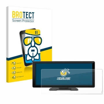 Parte frontale di una confezione del prodotto con il logo del marchio BROTECT. Accanto è raffigurato il dispositivo Carpuride 