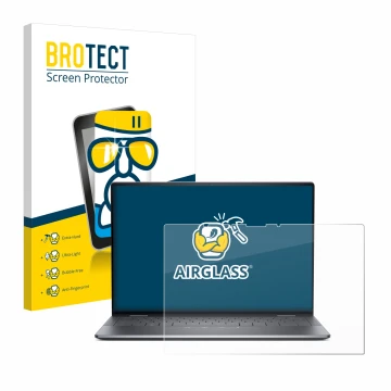Parte frontale di una confezione del prodotto con il logo del marchio BROTECT. Accanto è raffigurato il dispositivo Dell Latit