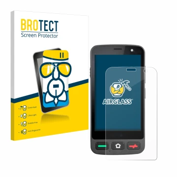 Parte frontale di una confezione del prodotto con il logo del marchio BROTECT. Accanto è raffigurato il dispositivo Brondi Ami