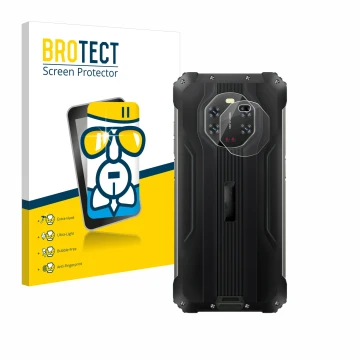 Parte frontale di una confezione del prodotto con il logo del marchio BROTECT. Accanto è raffigurato il dispositivo Blackview 