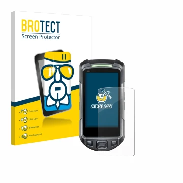 Parte frontale di una confezione del prodotto con il logo del marchio BROTECT. Accanto è raffigurato il dispositivo Keyence BT