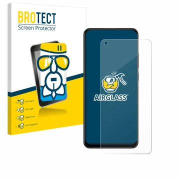 Parte frontale di una confezione del prodotto con il logo del marchio BROTECT. Accanto è raffigurato il dispositivo Oppo A78 4