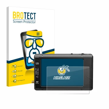 Parte frontale di una confezione del prodotto con il logo del marchio BROTECT. Accanto è raffigurato il dispositivo tinySA ult