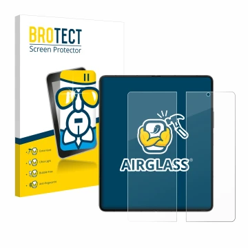 Parte frontale di una confezione del prodotto con il logo del marchio BROTECT. Accanto è raffigurato il dispositivo Samsung Ga