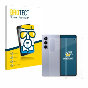 Parte frontale di una confezione del prodotto con il logo del marchio BROTECT. Accanto è raffigurato il dispositivo Samsung Ga