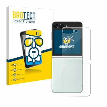 Parte frontale di una confezione del prodotto con il logo del marchio BROTECT. Accanto è raffigurato il dispositivo Samsung Ga