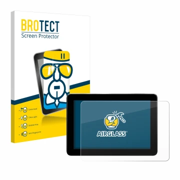 Parte frontale di una confezione del prodotto con il logo del marchio BROTECT. Accanto è raffigurato il dispositivo Trimble GF