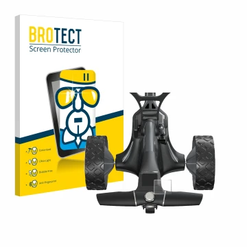 Parte frontale di una confezione del prodotto con il logo del marchio BROTECT. Accanto è raffigurato il dispositivo Motocaddy 