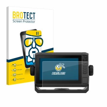 Parte frontale di una confezione del prodotto con il logo del marchio BROTECT. Accanto è raffigurato il dispositivo Garmin ECH