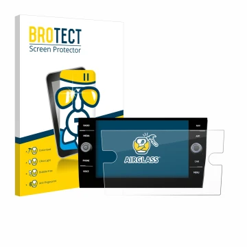 Parte frontale di una confezione del prodotto con il logo del marchio BROTECT. Accanto è raffigurato il dispositivo Volkswagen