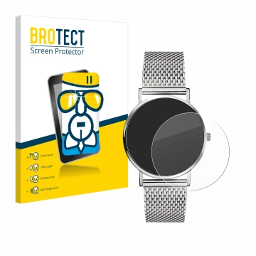 Parte frontale di una confezione del prodotto con il logo del marchio BROTECT. Accanto è raffigurato il dispositivo Liebeskind