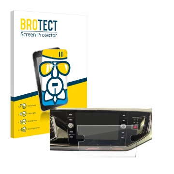 Parte frontale di una confezione del prodotto con il logo del marchio BROTECT. Accanto è raffigurato il dispositivo Volkswagen