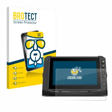 Parte frontale di una confezione del prodotto con il logo del marchio BROTECT. Accanto è raffigurato il dispositivo Lowrance E