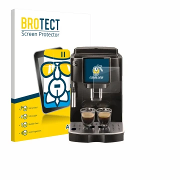 Parte frontale di una confezione del prodotto con il logo del marchio BROTECT. Accanto è raffigurato il dispositivo DeLonghi M