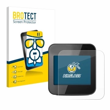 Parte frontale di una confezione del prodotto con il logo del marchio BROTECT. Accanto è raffigurato il dispositivo Cycplus GP