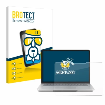 Parte frontale di una confezione del prodotto con il logo del marchio BROTECT. Accanto è raffigurato il dispositivo Microsoft 