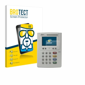 Parte frontale di una confezione del prodotto con il logo del marchio BROTECT. Accanto è raffigurato il dispositivo ingenico e