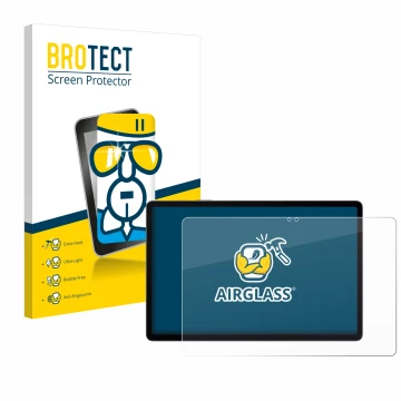 Parte frontale di una confezione del prodotto con il logo del marchio BROTECT. Accanto è raffigurato il dispositivo Samsung Ga