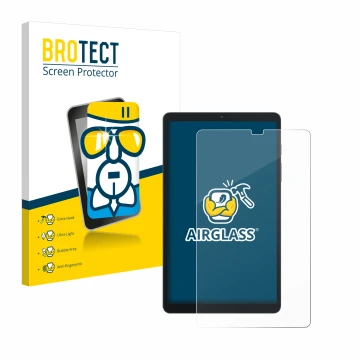 Parte frontale di una confezione del prodotto con il logo del marchio BROTECT. Accanto è raffigurato il dispositivo Blackview 