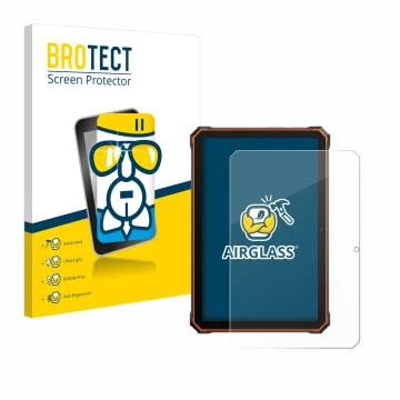 Parte frontale di una confezione del prodotto con il logo del marchio BROTECT. Accanto è raffigurato il dispositivo Blackview 