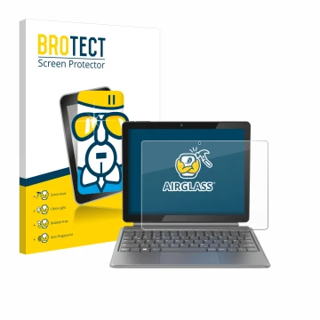 Parte frontale di una confezione del prodotto con il logo del marchio BROTECT. Accanto è raffigurato il dispositivo Alldocube 