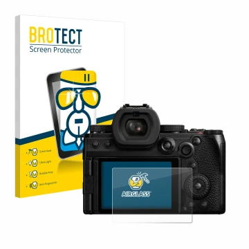 Parte frontale di una confezione del prodotto con il logo del marchio BROTECT. Accanto è raffigurato il dispositivo Panasonic 