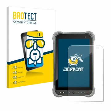 Parte frontale di una confezione del prodotto con il logo del marchio BROTECT. Accanto è raffigurato il dispositivo Juniper Sy