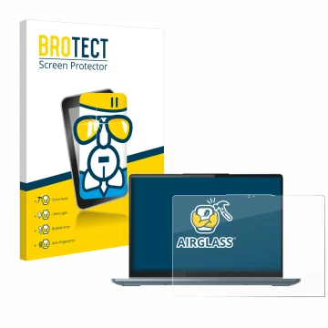 Parte frontale di una confezione del prodotto con il logo del marchio BROTECT. Accanto è raffigurato il dispositivo Lenovo Ide