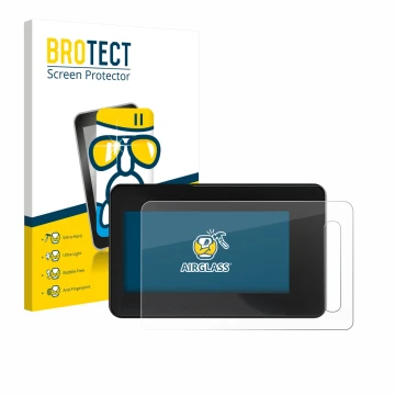 Parte frontale di una confezione del prodotto con il logo del marchio BROTECT. Accanto è raffigurato il dispositivo Shimano St