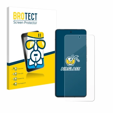 Parte frontale di una confezione del prodotto con il logo del marchio BROTECT. Accanto è raffigurato il dispositivo Vivo iQOO 