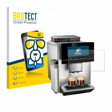 Parte frontale di una confezione del prodotto con il logo del marchio BROTECT. Accanto è raffigurato il dispositivo Siemens EQ